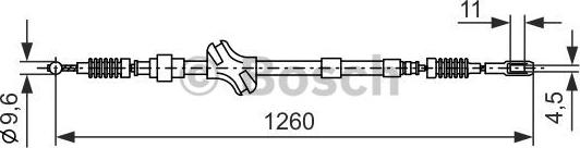 BOSCH 1 987 477 189 - Трос, гальмівна система autozip.com.ua