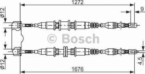 Parts-Mall PTC-042 - Трос, гальмівна система autozip.com.ua