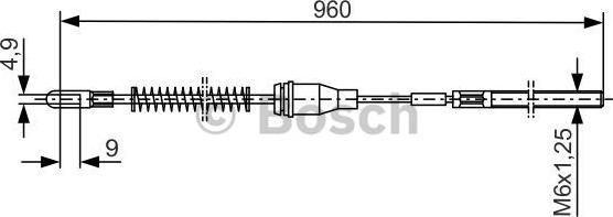 BOSCH 1 987 477 133 - Трос, гальмівна система autozip.com.ua