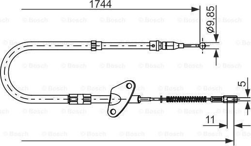 BOSCH 1 987 477 122 - Трос, гальмівна система autozip.com.ua