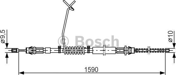 BOSCH 1 987 477 175 - Трос, гальмівна система autozip.com.ua