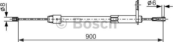 BOSCH 1 987 477 847 - Трос, гальмівна система autozip.com.ua