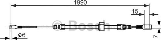 BOSCH 1 987 477 854 - Трос, гальмівна система autozip.com.ua