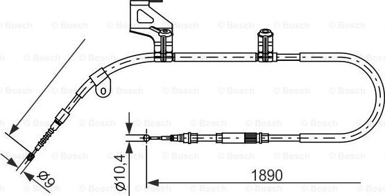 BOSCH 1 987 477 803 - Трос, гальмівна система autozip.com.ua