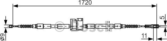 BOSCH 1 987 477 882 - Трос, гальмівна система autozip.com.ua