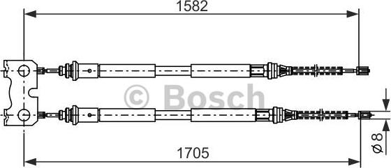 BOSCH 1 987 477 834 - Трос, гальмівна система autozip.com.ua