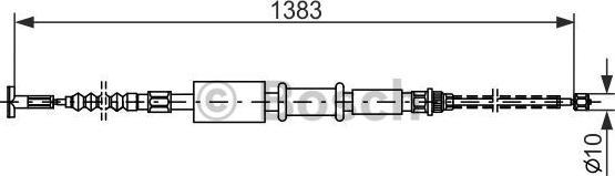 BOSCH 1 987 477 826 - Трос, гальмівна система autozip.com.ua