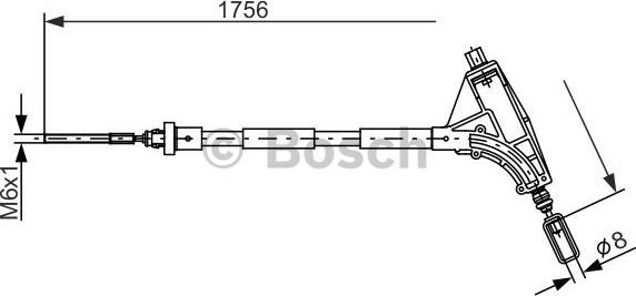 BOSCH 1 987 477 870 - Трос, гальмівна система autozip.com.ua