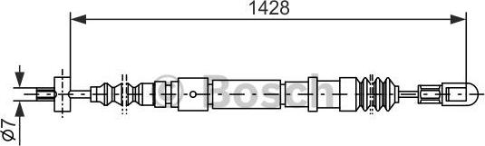 BOSCH 1 987 477 355 - Трос, гальмівна система autozip.com.ua