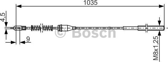 BOSCH 1 987 477 307 - Трос, гальмівна система autozip.com.ua