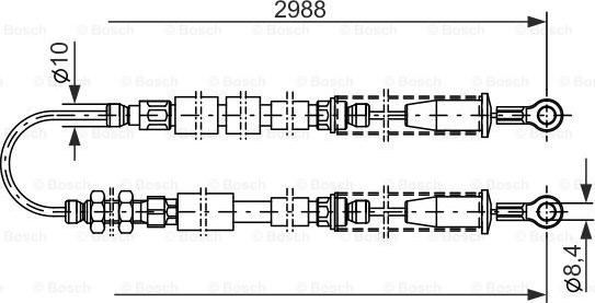 BOSCH 1 987 477 381 - Трос, гальмівна система autozip.com.ua