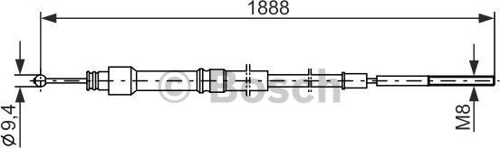 BOSCH 1 987 477 336 - Трос, гальмівна система autozip.com.ua