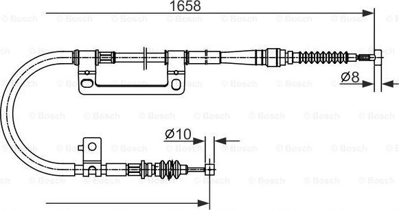 BOSCH 1 987 477 331 - Трос, гальмівна система autozip.com.ua