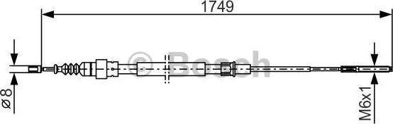 BOSCH 1 987 477 321 - Трос, гальмівна система autozip.com.ua