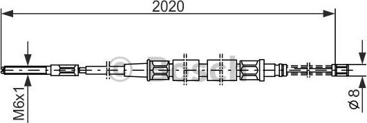 BOSCH 1 987 477 322 - Трос, гальмівна система autozip.com.ua