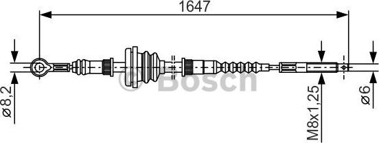 BOSCH 1 987 477 327 - Трос, гальмівна система autozip.com.ua