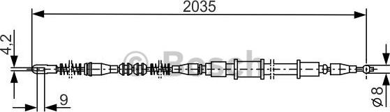 BOSCH 1 987 477 243 - Трос, гальмівна система autozip.com.ua