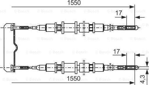 BOSCH 1 987 477 250 - Трос, гальмівна система autozip.com.ua