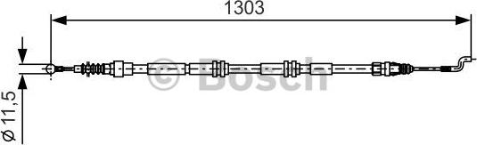 BOSCH 1 987 477 260 - Трос, гальмівна система autozip.com.ua