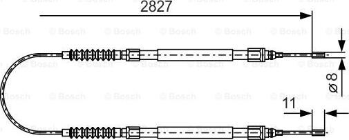 BOSCH 1 987 477 263 - Трос, гальмівна система autozip.com.ua