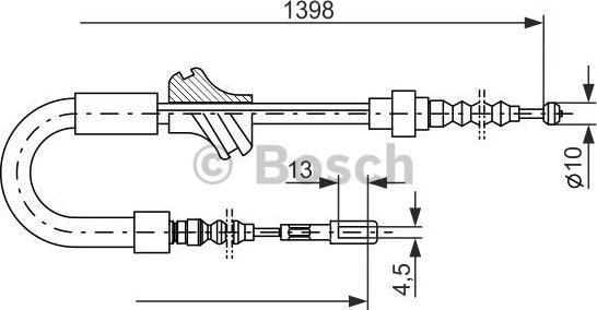 BOSCH 1 987 477 200 - Трос, гальмівна система autozip.com.ua