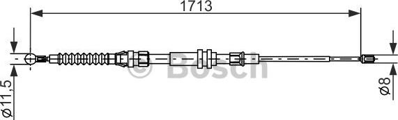 BOSCH 1 987 477 203 - Трос, гальмівна система autozip.com.ua