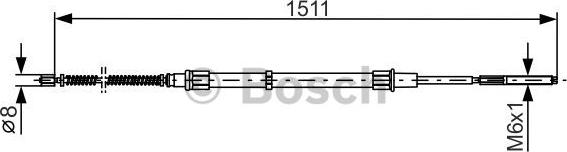 BOSCH 1 987 477 285 - Трос, гальмівна система autozip.com.ua