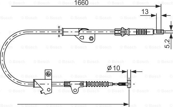 BOSCH 1 987 477 231 - Трос, гальмівна система autozip.com.ua