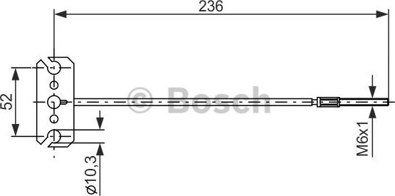 BOSCH 1 987 477 226 - Трос, гальмівна система autozip.com.ua