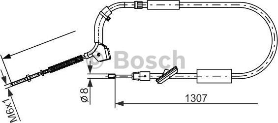 BOSCH 1 987 477 223 - Трос, гальмівна система autozip.com.ua