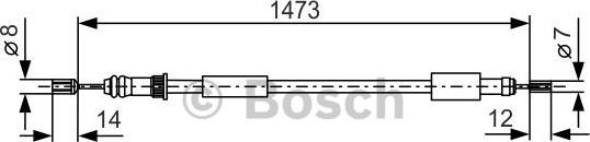 BOSCH 1 987 477 270 - Трос, гальмівна система autozip.com.ua