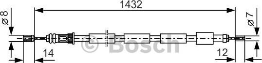 BOSCH 1 987 477 272 - Трос, гальмівна система autozip.com.ua