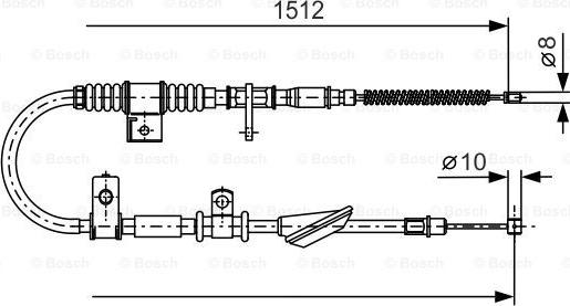 BOSCH 1 987 477 742 - Трос, гальмівна система autozip.com.ua