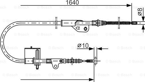 BOSCH 1 987 477 752 - Трос, гальмівна система autozip.com.ua