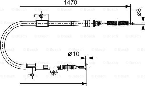 BOSCH 1 987 477 757 - Трос, гальмівна система autozip.com.ua