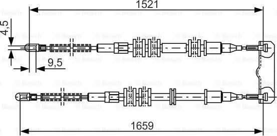 BOSCH 1 987 477 769 - Трос, гальмівна система autozip.com.ua