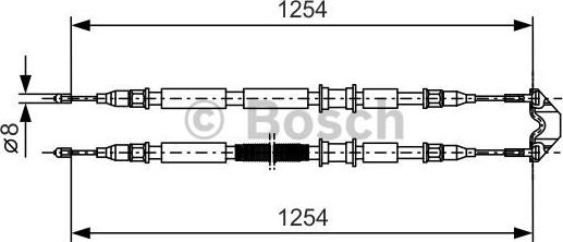 BOSCH 1 987 477 764 - Трос, гальмівна система autozip.com.ua