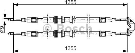 BOSCH 1 987 477 765 - Трос, гальмівна система autozip.com.ua