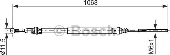 BOSCH 1 987 477 713 - Трос, гальмівна система autozip.com.ua