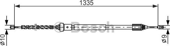 BOSCH 1 987 477 783 - Трос, гальмівна система autozip.com.ua