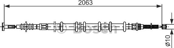 BOSCH 1 987 477 729 - Трос, гальмівна система autozip.com.ua