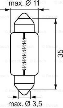 BOSCH 1 987 301 502 - Лампа розжарювання, ліхтар освітлення номерного знака autozip.com.ua