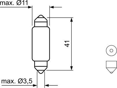 BOSCH 1 987 301 510 - Лампа розжарювання, Освітлення салону autozip.com.ua