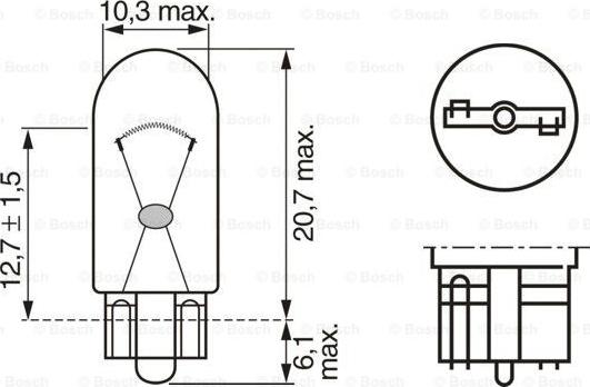 BOSCH 1 987 301 095 - Лампа розжарювання, ліхтар покажчика повороту autozip.com.ua