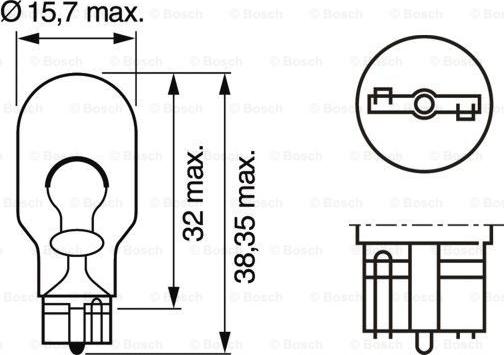 BOSCH 1 987 302 821 - Лампа розжарювання, ліхтар покажчика повороту autozip.com.ua