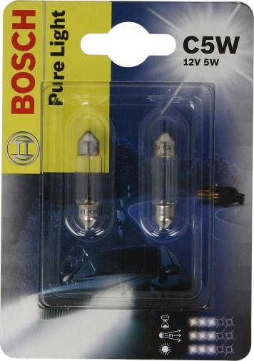 BOSCH 1 987 301 004 - Лампа розжарювання, ліхтар освітлення номерного знака autozip.com.ua