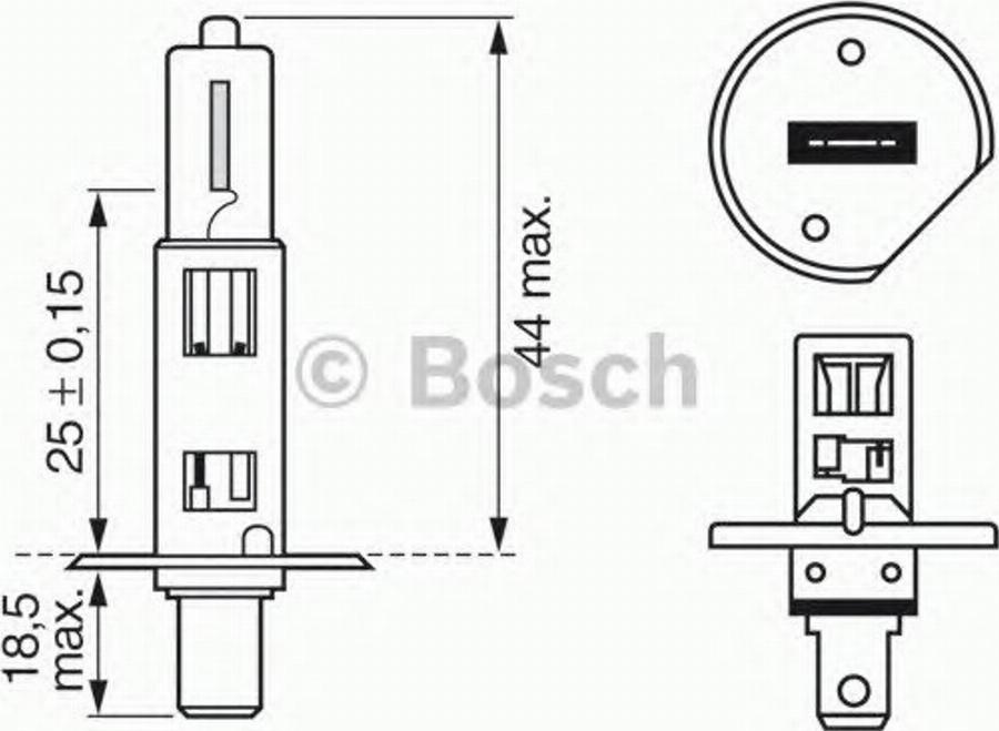 BOSCH 1987302013 - Лампа розжарювання, фара дальнього світла autozip.com.ua