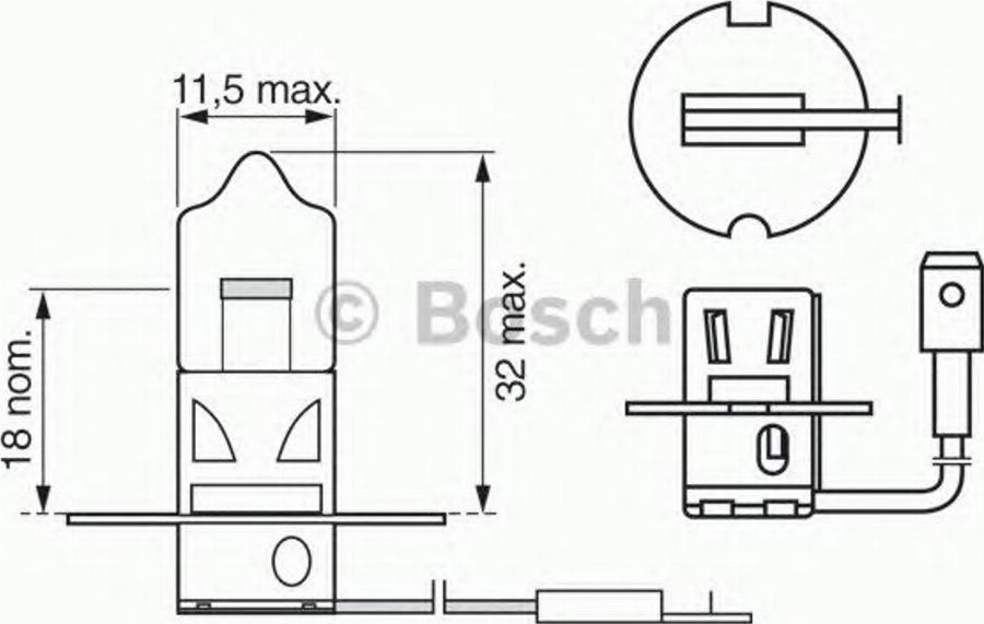 BOSCH 1987302033 - Лампа розжарювання, протитуманні фари autozip.com.ua