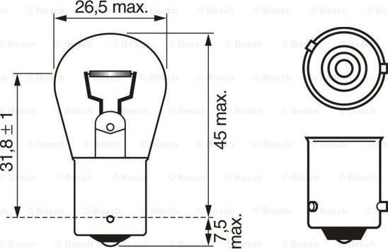 BOSCH 1 987 302 866 - Лампа розжарювання, ліхтар покажчика повороту autozip.com.ua