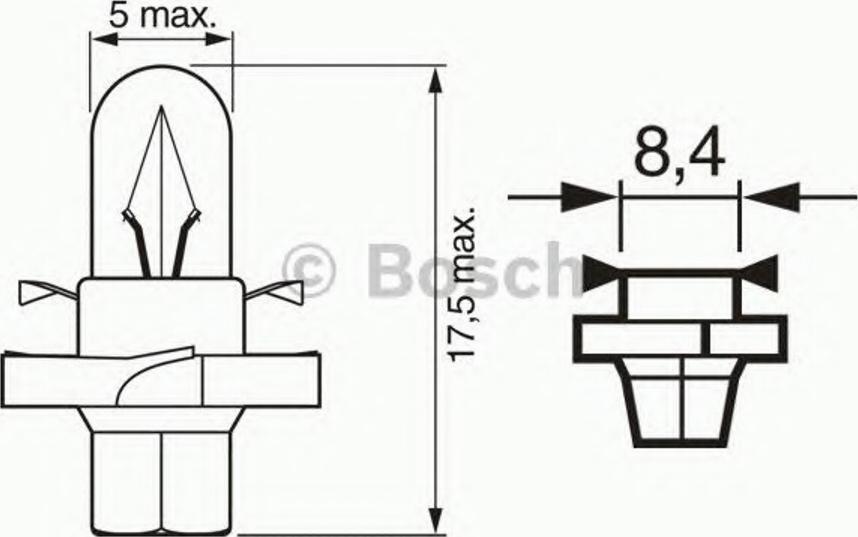 BOSCH 1987302242 - Лампа розжарювання, освітлення щитка приладів autozip.com.ua